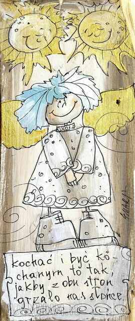 Deseczka z sentencją "Kochać i być kochanym, to tak jakby z obu stron grzało słońce"