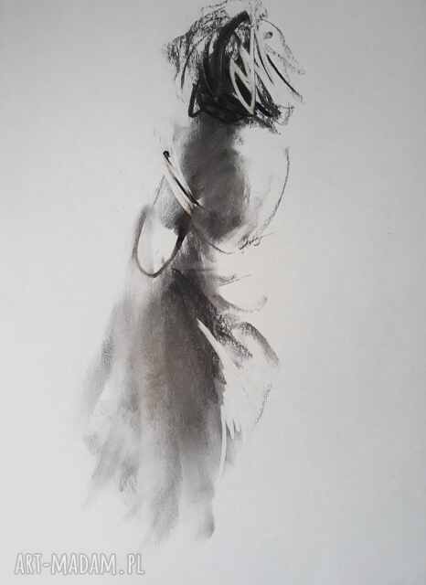 grafika czarno-biała kobieta