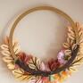 Elegant autumn Home Wreath with paper flowers, Thanksgiving decor, Wedding Decoration. Super