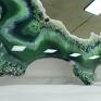 geode lustro "zielony agat" z żywicy epoxy
