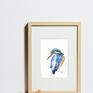 ptak oryginalna na wysokiej jakości papierze 300 g, format: 20 dom akwarele