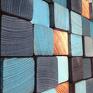 Drewniana Sciana mozaika - na zamówienie - obraz rustykalna