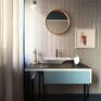 dom: hermosas formas - betonowa umywalka nablatowa - kolorowa rzeźbiona