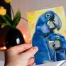 Bednarczyk Ilu dom okolicznościowa, na urodziny z papugami ślub kartka