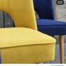 nietypowe dom krzesło "muszelka" niebieska vintage