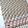 dywan w pasy kolorowy prostokątny z frędzlami 80x125 cm ze sznurka