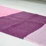 fioletowe chodnik bawełniany dywan w paski