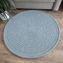 Dywan okrągły ze sznurka bawełnianego szydełkowy 100cm