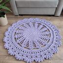 Dywan ze sznurka bawełnianego szydełkowy 90cm