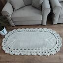 Dywan owalny szydełkowy 75x140 cm z polskiego sznurka bawełnianego do sypialni