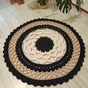 Dywan szydełkowy ze sznurka bawełnianego 100cm