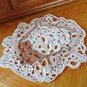Dywan Freeform w kolorach ziemi z bawełnianego sznurka 107 x 87 cm - rękodzieło
