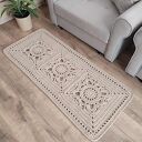 Dywan ze sznurka bawełnianego szydełkowy prostokątny 60x143 cm