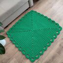 Dywan kwadratowy szydełkowy ze sznurka bawełnianego 90x90 cm