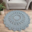 Dywan ze sznurka bawełnianego szydełkowy 100cm