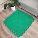 Dywan kwadratowy szydełkowy ze sznurka bawełnianego 90x90 cm