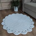 Dywan szydełkowy okrągły ze sznurka bawełnianego 80 cm