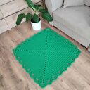 Dywan kwadratowy szydełkowy ze sznurka bawełnianego 90x90 cm