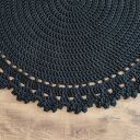 Dywan ze sznurka bawełnianego szydełkowy 100cm