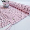 Dywan Mosses Pink 60x100 cm ze sznurka bawełnianego - dywanik szydełkowy dla małej księżniczki