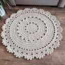 Dywan szydełkowy okrągły ze sznurka bawełnianego 90cm