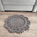 Dywan ze sznurka bawełnianego szydełkowy 50cm