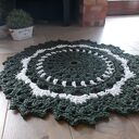 Dywan Aurelia ze sznurka syntetycznego - okrągły rękodzieło 85 cm, dwustronny