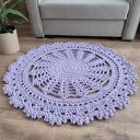 Dywan ze sznurka bawełnianego szydełkowy 90cm