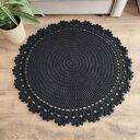 Dywan ze sznurka bawełnianego szydełkowy 100cm