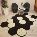 Dywan z sześciokątów ze sznurka bawełnianego 140x200 cm