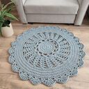 Dywan ze sznurka bawełnianego szydełkowy 100cm