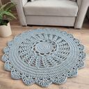 Dywan ze sznurka bawełnianego szydełkowy 100cm