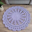 Dywan ze sznurka bawełnianego szydełkowy 90cm