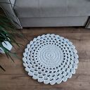 Dywan szydełkowy okrągły ze sznurka bawełnianego 60 cm
