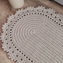 Dywan szydełkowy owalny ze sznurka bawełnianego 75x160 cm