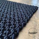 Prostokątny dywan/chodnik/dywanik ze sznurka bawełnianego 55x105