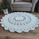 Dywan szydełkowy ze sznurka bawełnianego 110cm