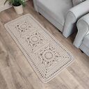 Dywan ze sznurka bawełnianego szydełkowy prostokątny 60x143 cm