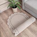 Dywan szydełkowy owalny ze sznurka bawełnianego 75x160 cm