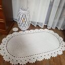 Dywan owalny ze sznurka bawełnianego 70x130 cm