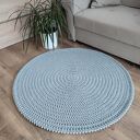 Dywan okrągły ze sznurka bawełnianego szydełkowy 100cm
