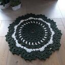 Dywan Aurelia ze sznurka syntetycznego - okrągły rękodzieło 85 cm, dwustronny