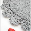 Dywan Camello Lace 120 cm z koronką - elegancki, masywny dywan z bawełnianego sznurka