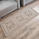 Dywan ze sznurka bawełnianego szydełkowy prostokątny 60x143 cm