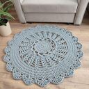 Dywan ze sznurka bawełnianego szydełkowy 100cm