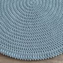 Dywan okrągły ze sznurka bawełnianego szydełkowy 100cm