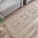 Dywan ze sznurka bawełnianego szydełkowy prostokątny 60x143 cm