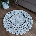 Dywan szydełkowy okrągły ze sznurka bawełnianego 60cm