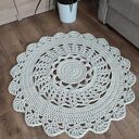 Dywan szydełkowy okrągły ze sznurka bawełnianego 90cm
