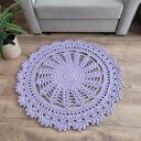 Dywan ze sznurka bawełnianego szydełkowy 90cm